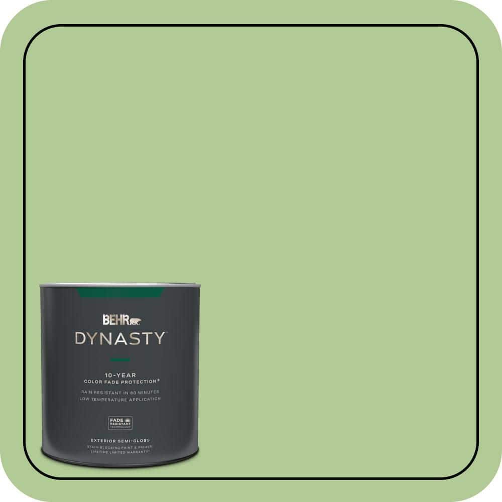 BEHR DYNASTY 1 qt. #430D-4 Garden Spot Semi-Gloss Enamel Exterior Stain-Blocking Paint & Primer