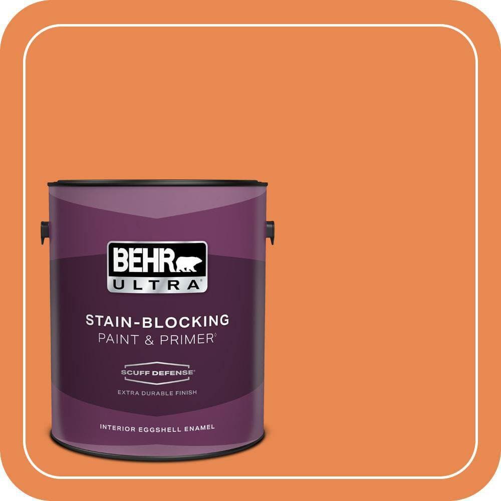 BEHR ULTRA 1 gal. #P210-6 Mandarin Extra Durable Eggshell Enamel Interior Paint & Primer