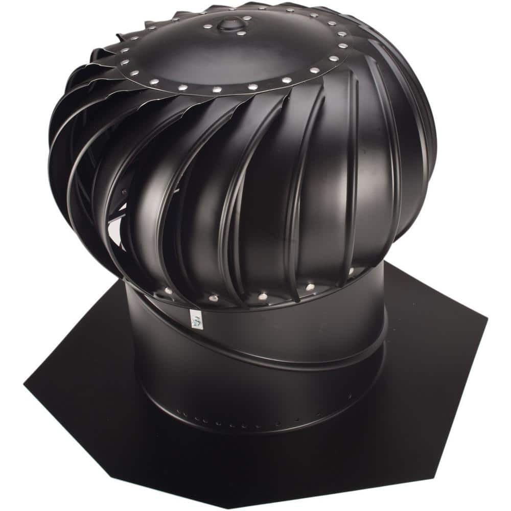 LOMANCO 14 in. Black Aluminum Internally Braced Whirlybird Wind Turbine