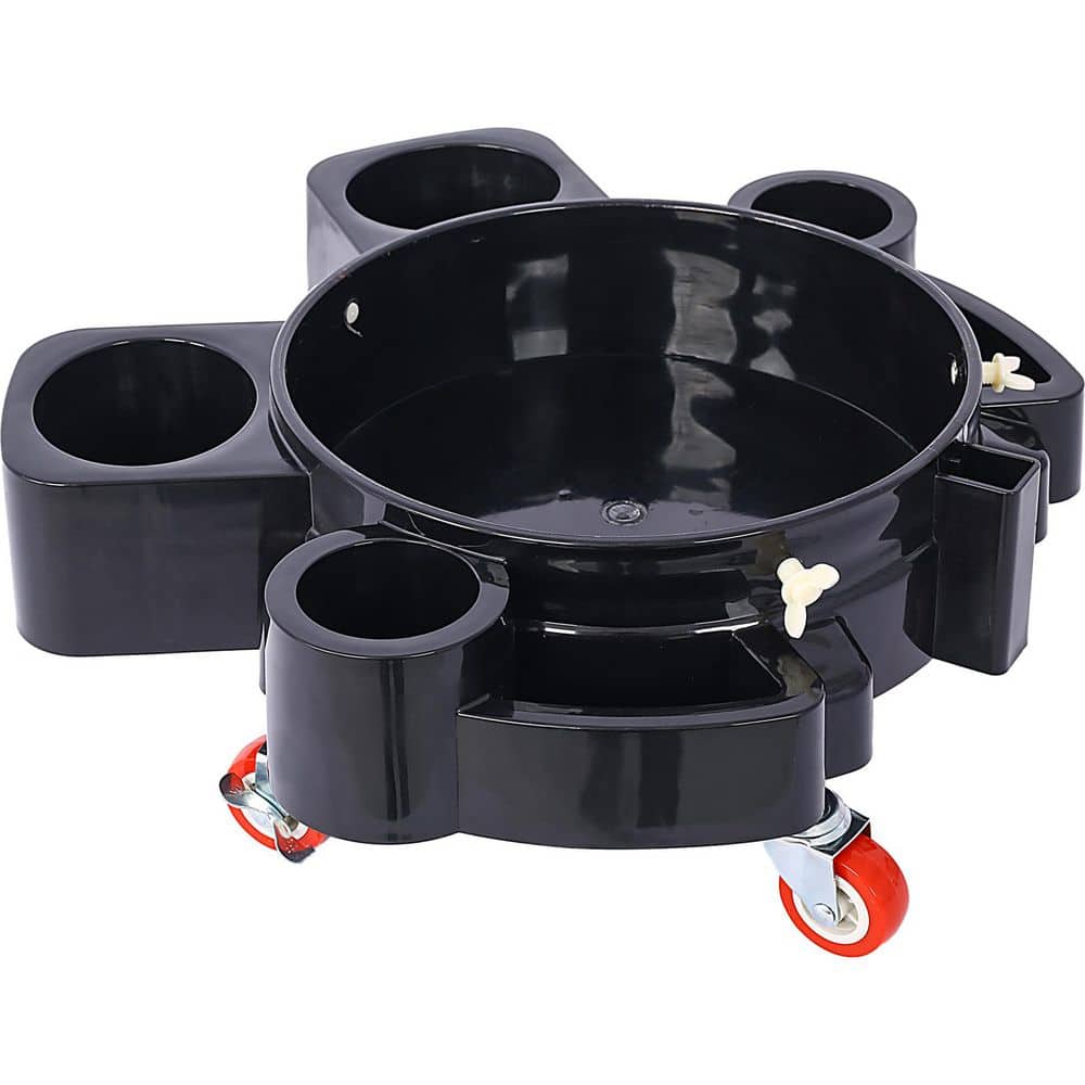 maocao hoom Bucket Dolly 5 Gallon Rolling Bucket Dolly with 5 Rolling Swivel Casters, Removable Bucket Dolly (3)