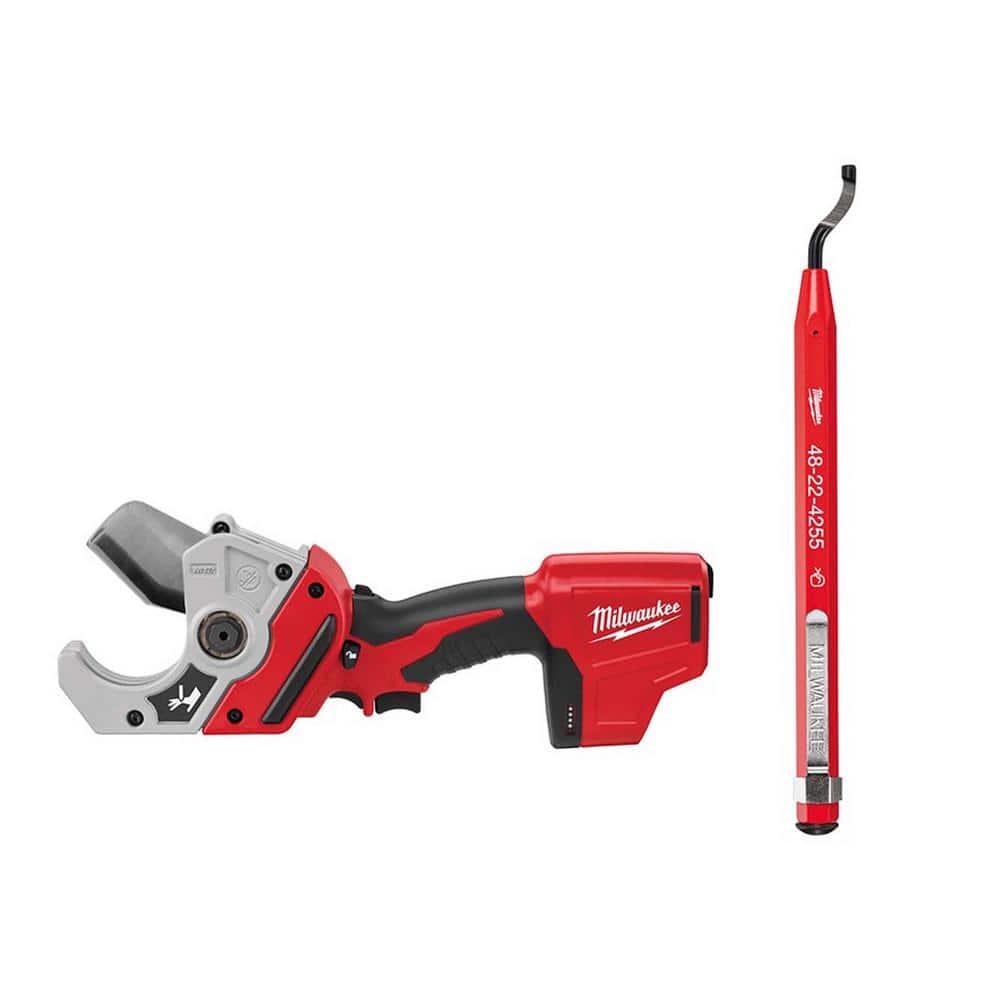Milwaukee M12 12V Lithium-Ion Cordless PVC Pipe Shear (Tool-Only) with Reaming Pen (1)
