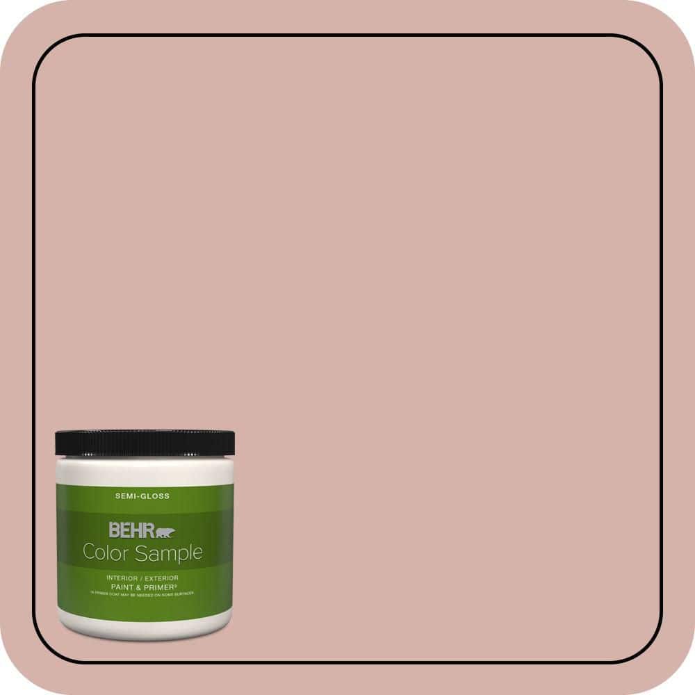 BEHR PREMIUM PLUS 8 oz. #S170-3 Castilian Pink Semi-Gloss Interior/Exterior Paint & Primer Color Sample