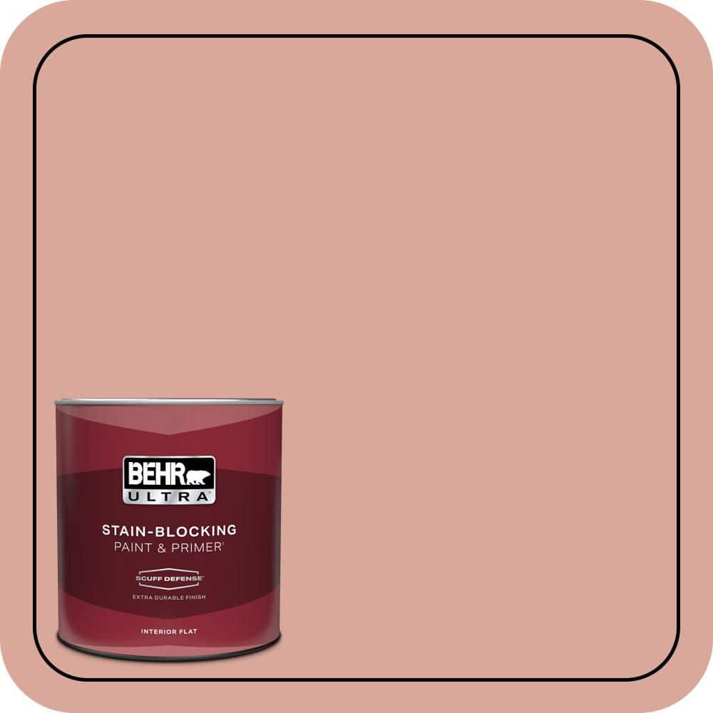 BEHR ULTRA 1 qt. #PMD-70 Cottage Rose Extra Durable Flat Interior Paint & Primer