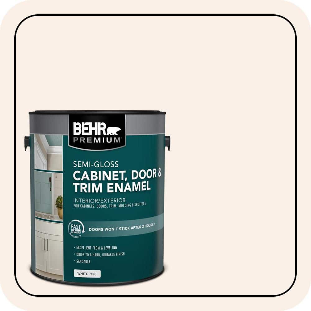 BEHR PREMIUM 1 gal. #RD-W05 Moonlit Beach Semi-Gloss Enamel Interior/Exterior Cabinet, Door & Trim Paint