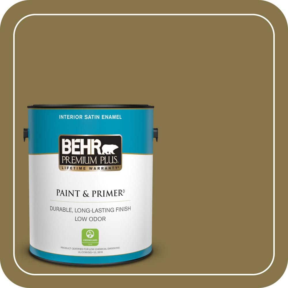 BEHR PREMIUM PLUS 1 gal. #PPU6-20 Eden Prairie Satin Enamel Low Odor Interior Paint & Primer