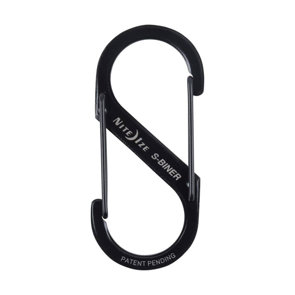 Nite Ize S-Biner Stainless Steel Dual Carabiner #3 in Stainless/Black (3-Pack) (3)