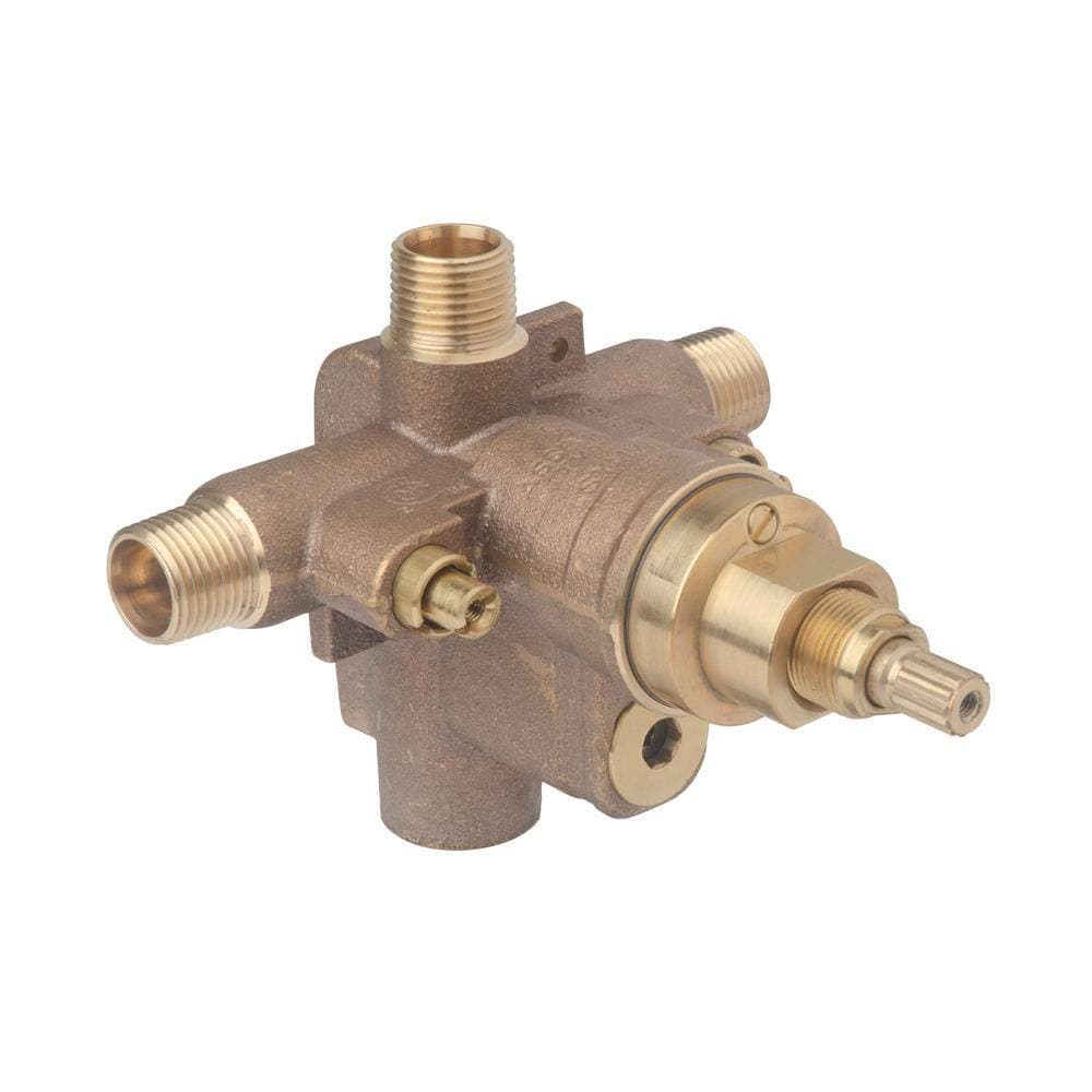 Symmons Temptrol Rapid Install Pressure-Balancing Shower Mixing Valve with VersaFlex Integral Diverter and EasyService Stops (2)