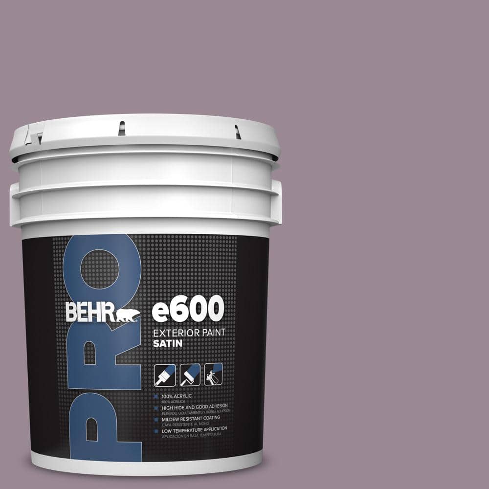 BEHR PRO 5 gal. #690F-5 Purple Mauve Satin Exterior Paint