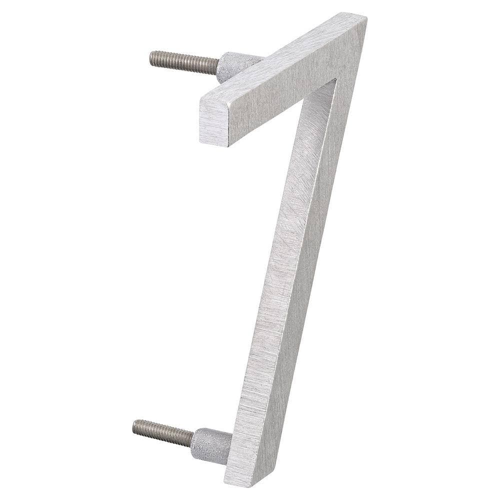 Montague Metal Products 16 in. Brushed Aluminum Floating or Flat Modern House Number 7 (2)