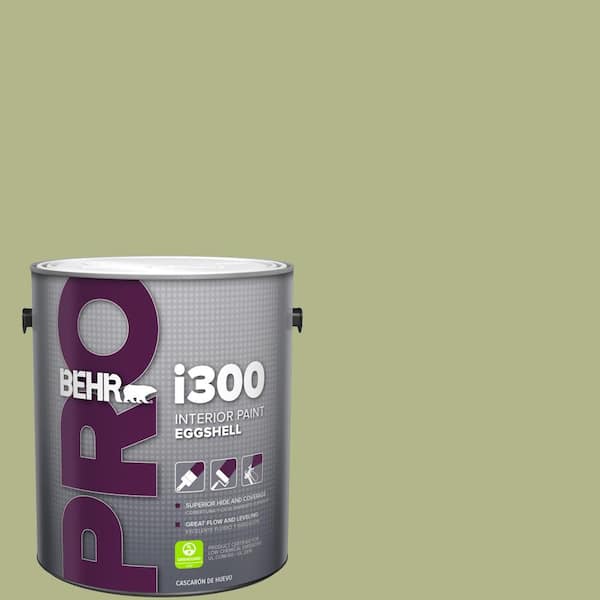 BEHR PRO 1 gal. #M350-4 Sweet Grass Eggshell Interior Paint (2)