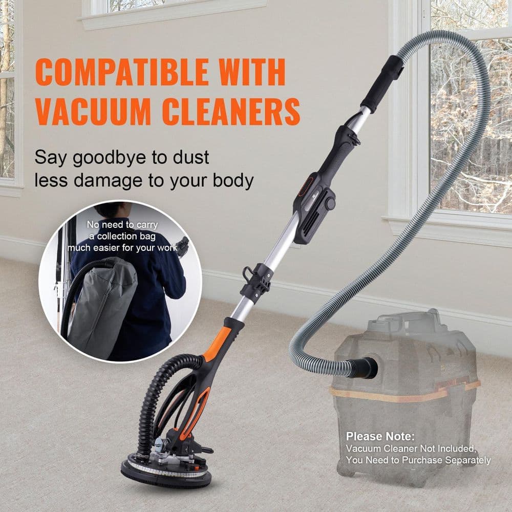 SKYSHALO Drywall Sander, 800W Brushless Motor Electric Sander, Variable Speed 1000-2300 RPM Wall Sander, Foldable Ceiling Sander (2)