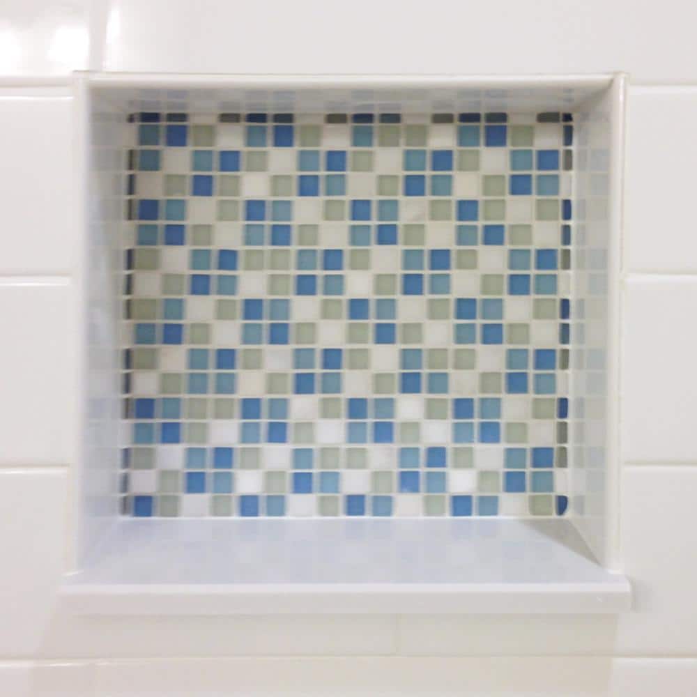 PolyNiche 8 in. x 8 in. x 3.5 in. Shower Niche in Gray (2)