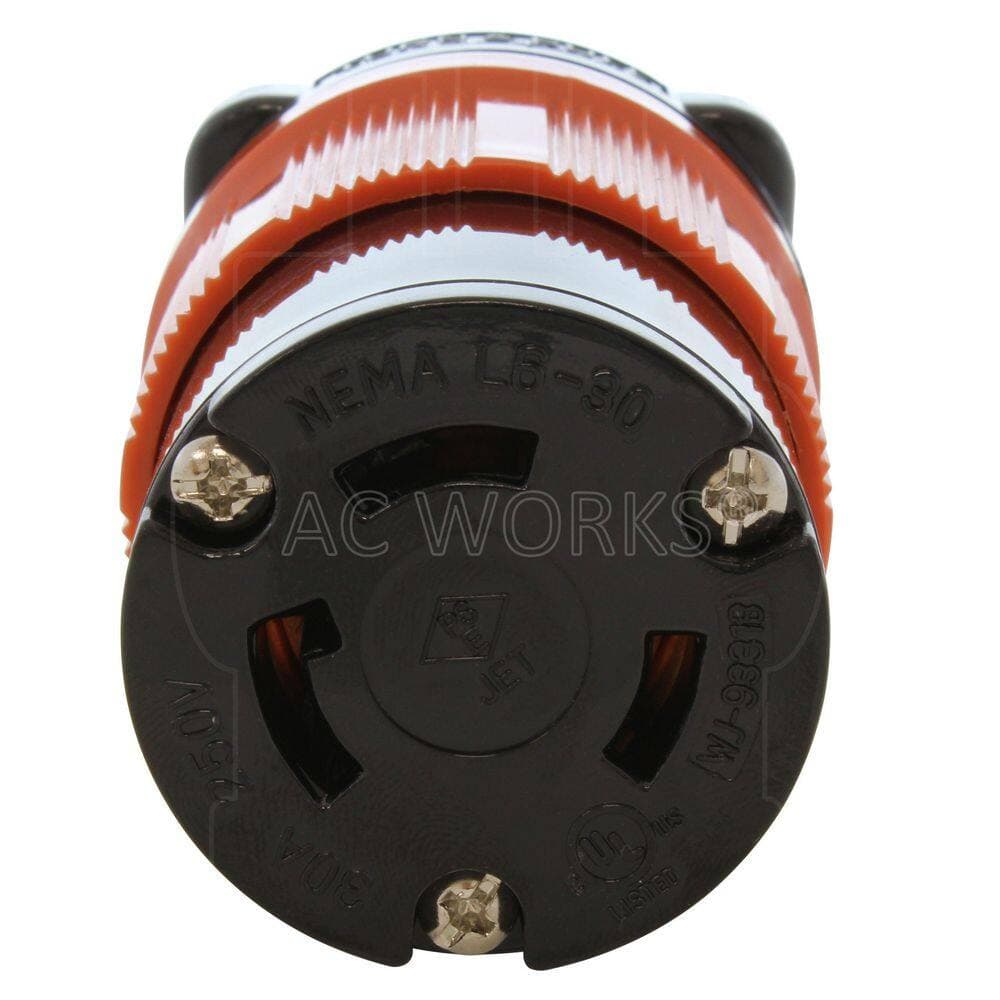 AC WORKS NEMA L6-30R 30A 250V 3-Prong Locking Female Connector with UL, C-UL Approval (3)