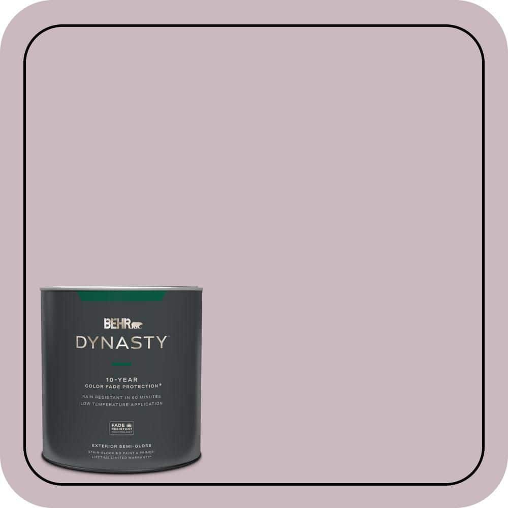 BEHR DYNASTY 1 qt. #690E-3 Iris Pink Semi-Gloss Exterior Stain-Blocking Paint & Primer