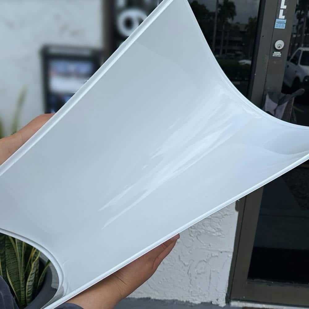 FROM PLAIN TO BEAUTIFUL IN HOURS Smooth Economy Gloss White 2 ft. x 2 ft. Revealed Edge Lay-in Tegular Ceiling Tile (120 sq. ft./case) (3)