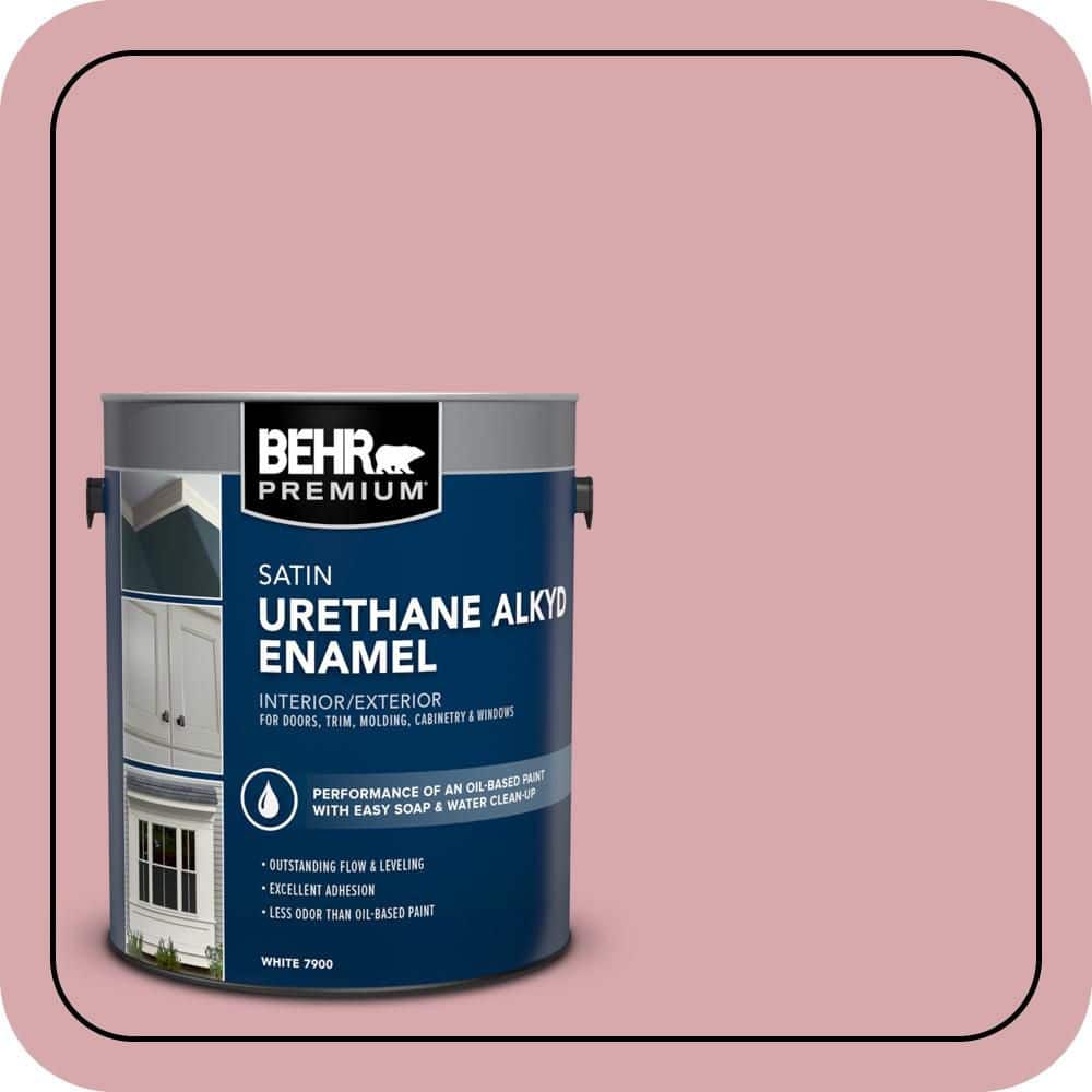 BEHR PREMIUM 1 gal. #S140-3 Berry Crush Urethane Alkyd Satin Enamel Interior/Exterior Paint (1)