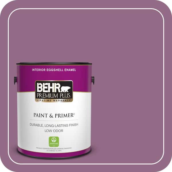 BEHR PREMIUM PLUS 1 gal. #680D-6 Lantana Eggshell Enamel Low Odor Interior Paint & Primer (2)