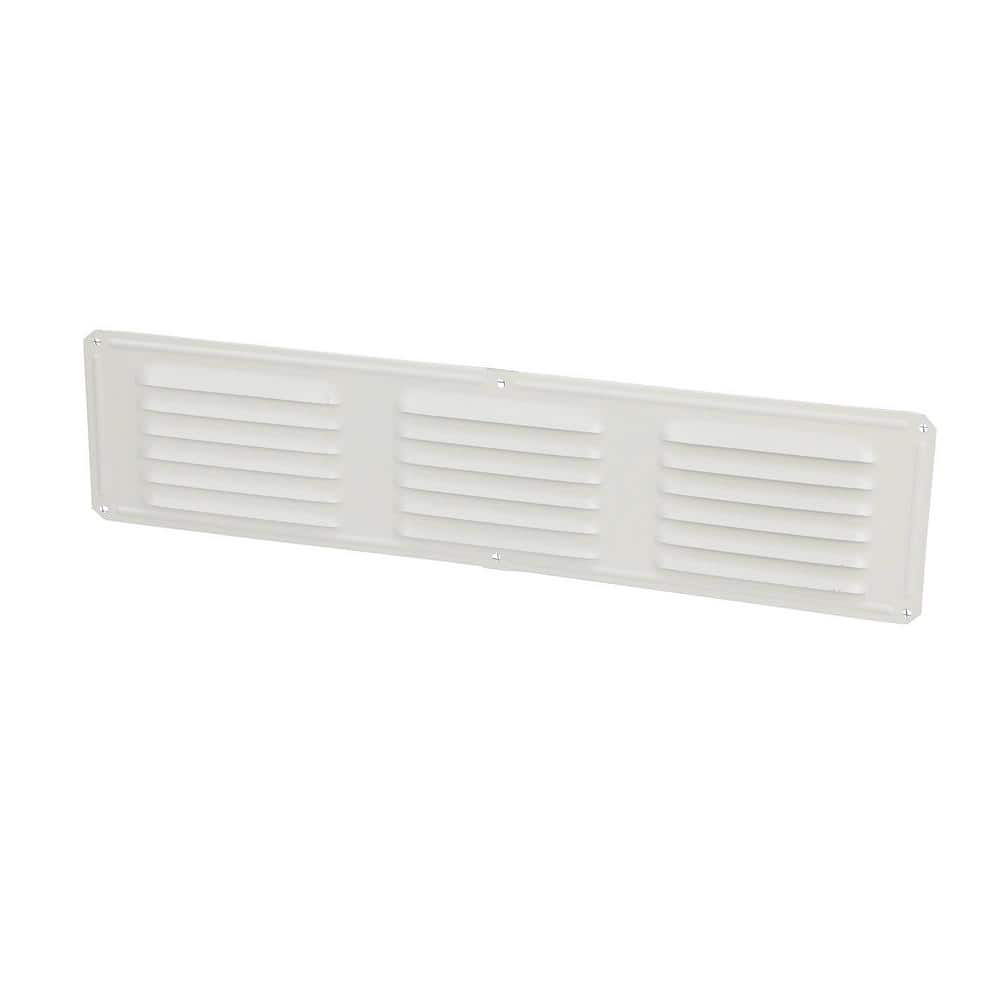 Air Vent 16 in. x 4 in. Rectangular White Weather Resistant Aluminum Soffit Vent