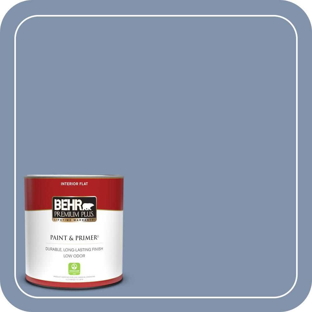 BEHR PREMIUM PLUS 1 qt. #T16-13 Stratus Flat Low Odor Interior Paint & Primer