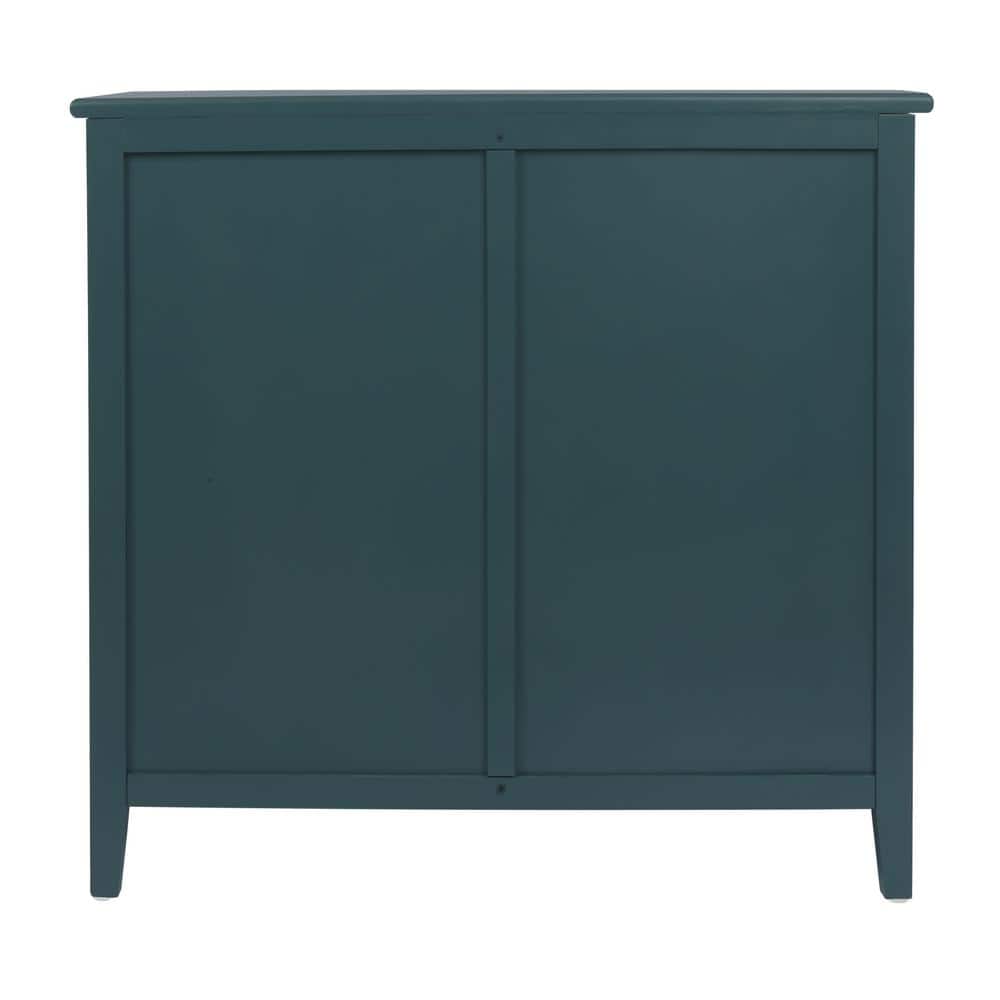 Unbranded 31.5 in. W x 14.97 in. D x 30.32 in. H Green Linen Cabinet with 3 Rattan Drawers for Bedroom (3)