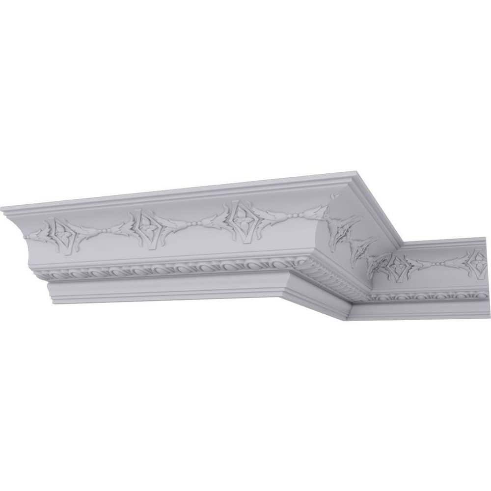 Ekena Millwork 7 in. x 6-1/4 in. x 94-1/2 in. Polyurethane Egg and Dart Crown Moulding (1)