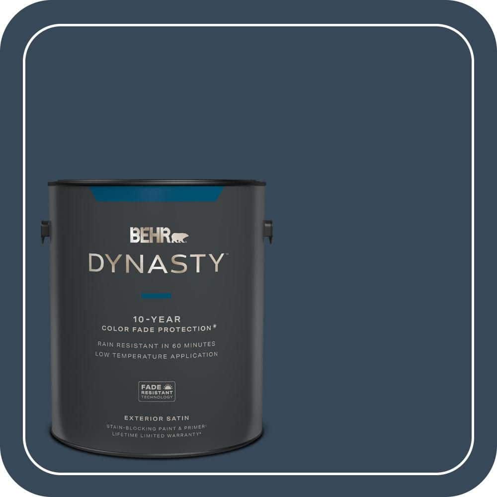 BEHR DYNASTY 1 gal. #570F-7 Midnight Dream Satin Enamel Exterior Stain-Blocking Paint & Primer