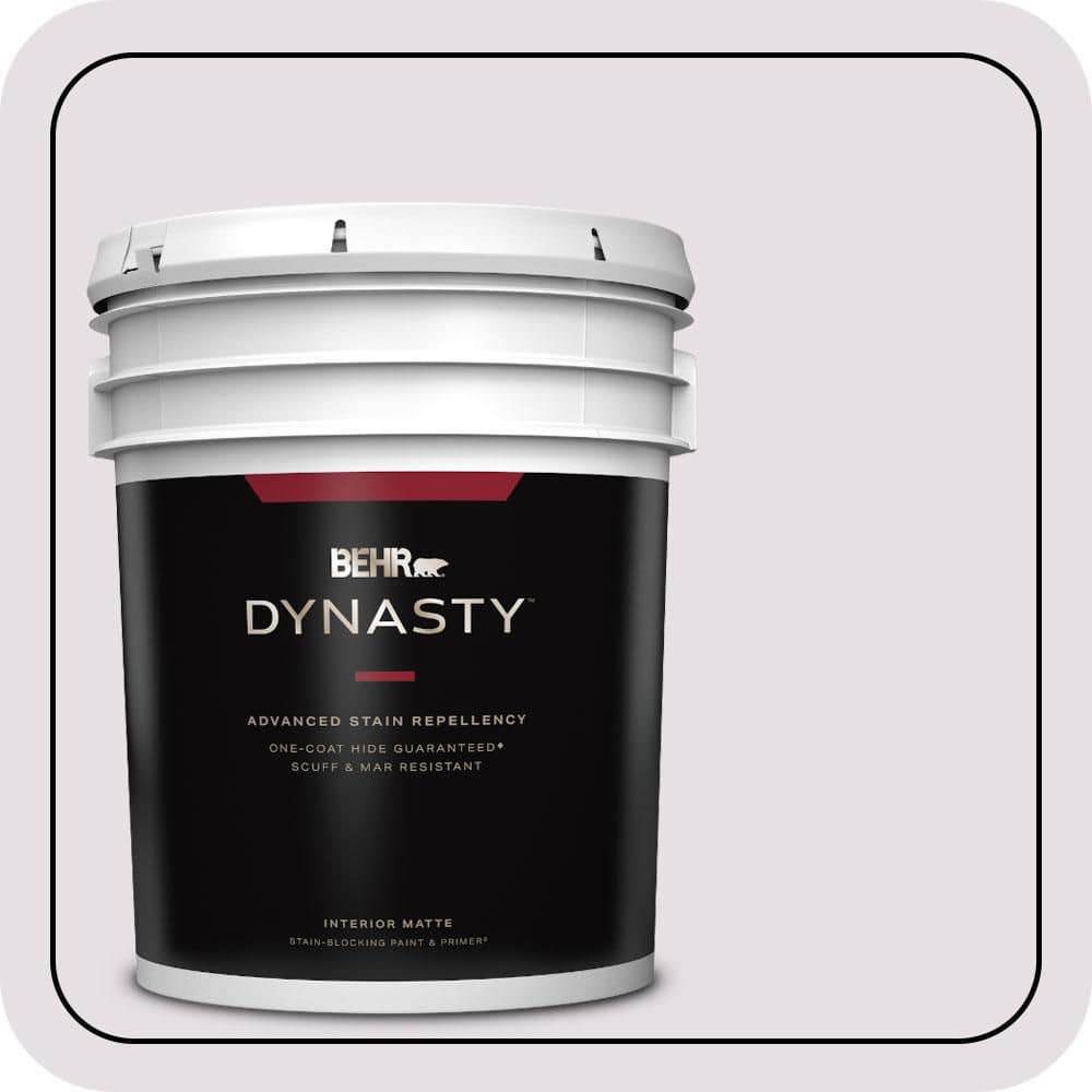 BEHR DYNASTY 5 gal. #670E-2 Pearl Violet Matte Interior Stain-Blocking Paint & Primer