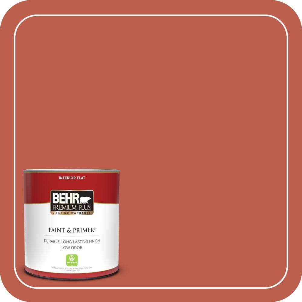 BEHR PREMIUM PLUS #200D-6 Mexican Chile Flat Low Odor & Primer (1)