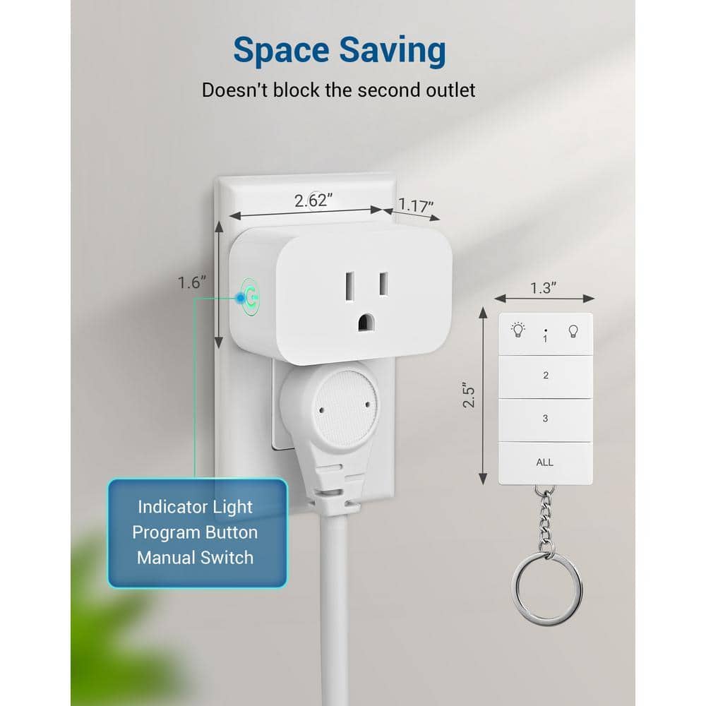 DEWENWILS Indoor Wireless Remote Control Outlet Switch Set,, 1 Remote Plus Outlet (4)