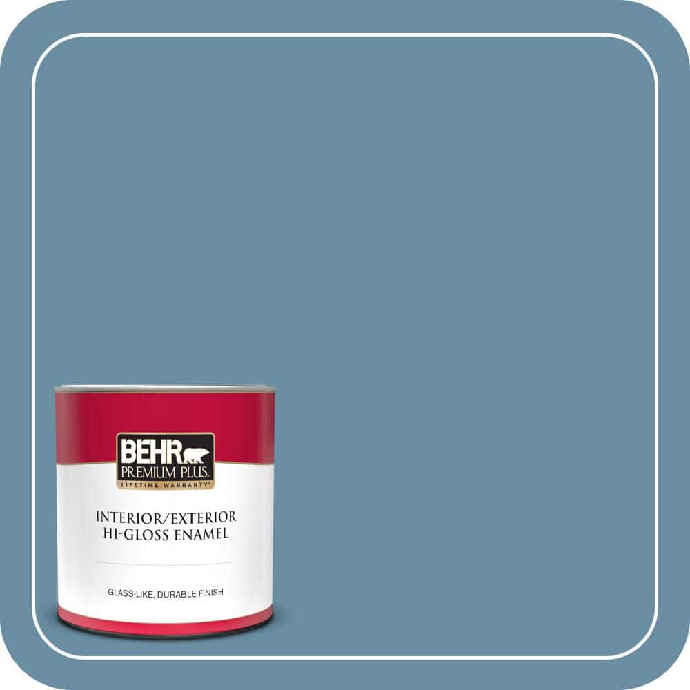BEHR PREMIUM PLUS 1 qt. #PPU14-04 French Court Hi-Gloss Enamel Interior/Exterior Paint & Primer (1)