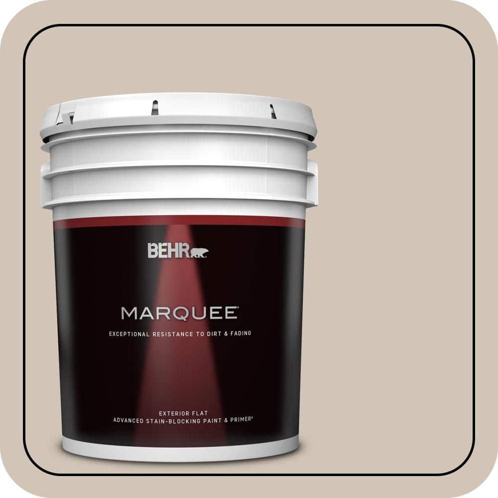 BEHR MARQUEE 5 gal. #PWN-70 Indulgent Mocha Flat Exterior Paint & Primer