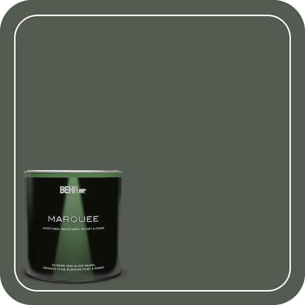 BEHR MARQUEE 1 qt. #N410-7 North Woods Semi-Gloss Enamel Exterior Paint & Primer (2)