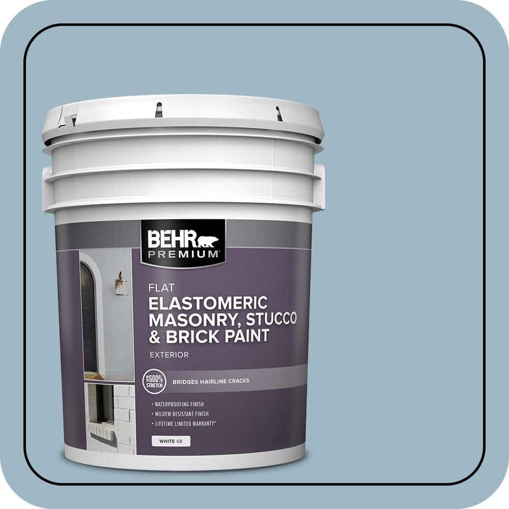 BEHR PREMIUM 5 gal. #MS-73 Aegean Sky Elastomeric Masonry, Stucco and Brick Exterior Paint (1)