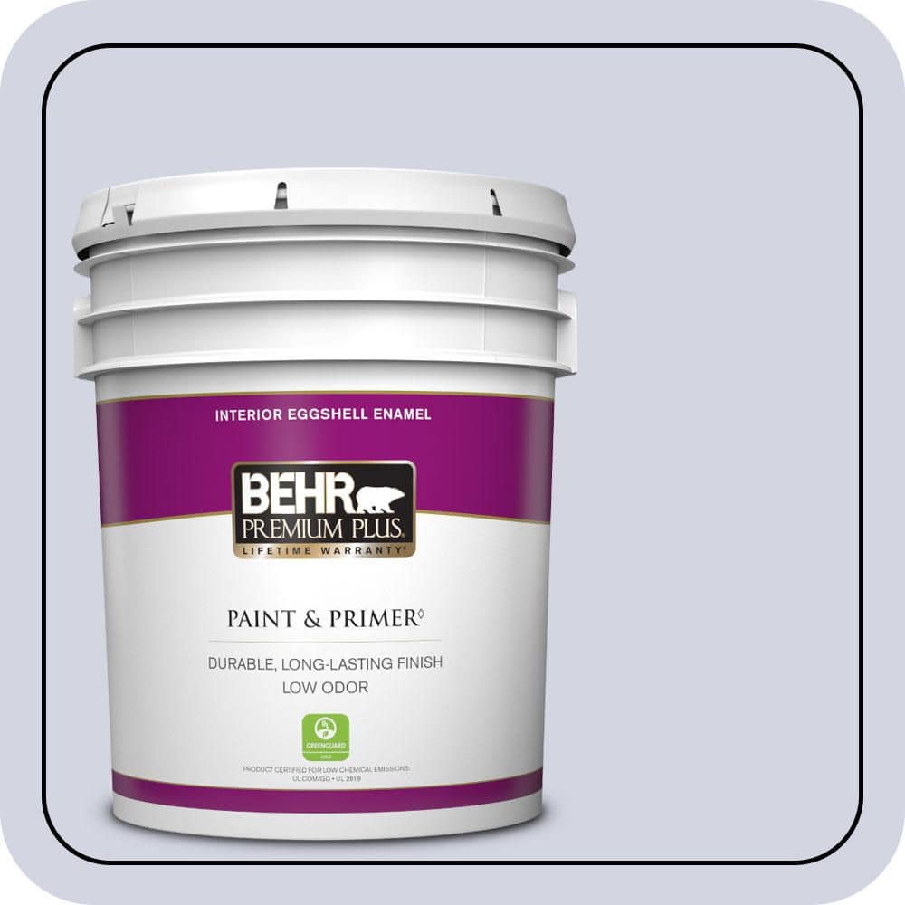 BEHR PREMIUM PLUS 5 gal. #630E-2 Purple Veil Eggshell Enamel Low Odor Interior Paint & Primer