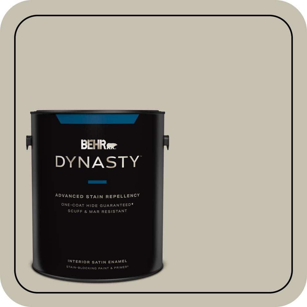 BEHR DYNASTY 1 gal. #PPU8-17 Fortress Stone Satin Enamel Interior Stain-Blocking Paint and Primer