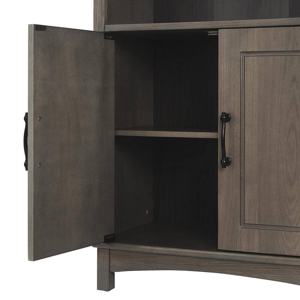 Teamson Home Russell 26 in. W 34.2 in. H 13 in. D Freestanding Floor Cabinet, Brown (3)