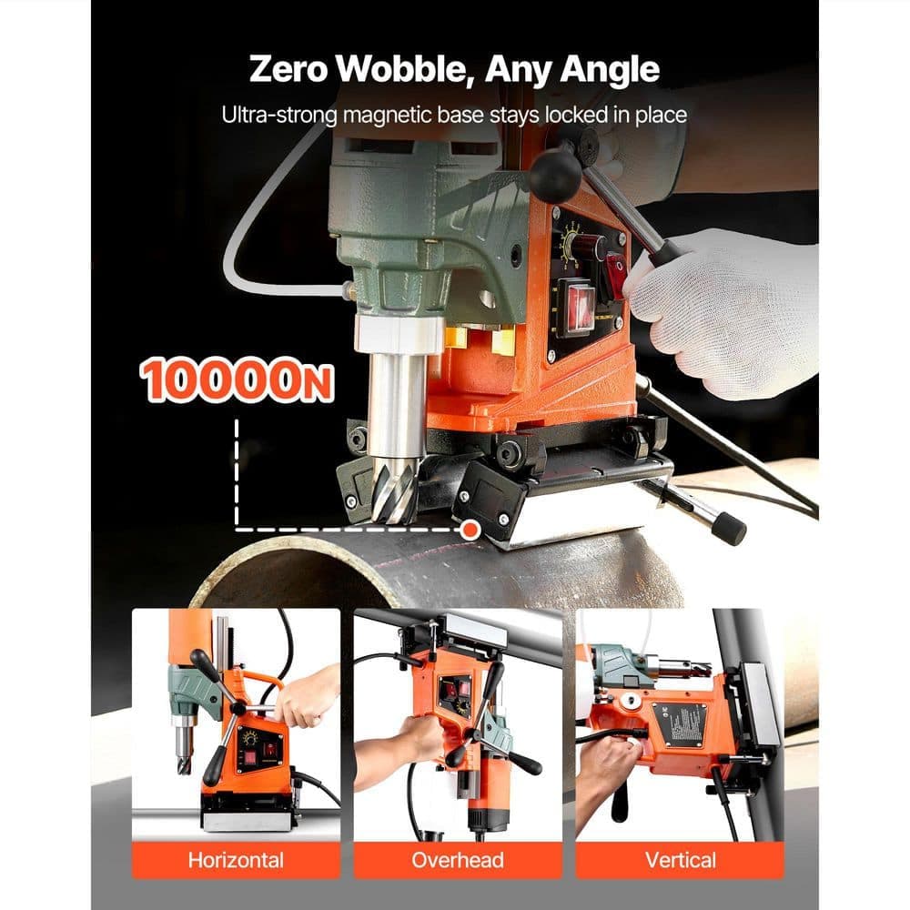 SKYSHALO 1400W Magnetic Drill Press, 5/8 in. Boring Diameter, 0-750 RPM, Reversible, Drill Machine for Metal Home Improvement 10 (2)
