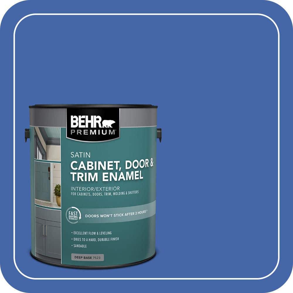 BEHR PREMIUM 1 gal. #P530-6 Indigo Batik Satin Enamel Interior/Exterior Cabinet, Door & Trim Paint