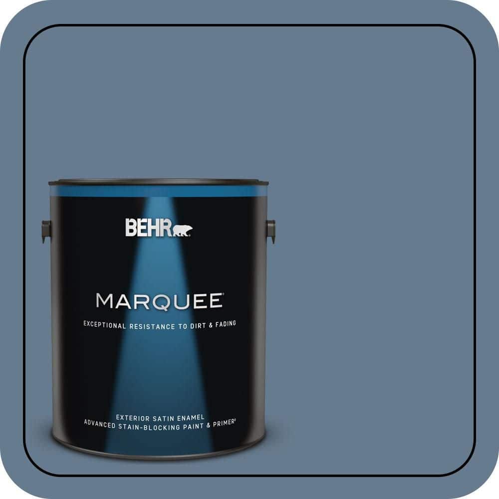 BEHR MARQUEE 1 gal. #S510-5 Skinny Jeans Satin Enamel Exterior Paint & Primer (1)