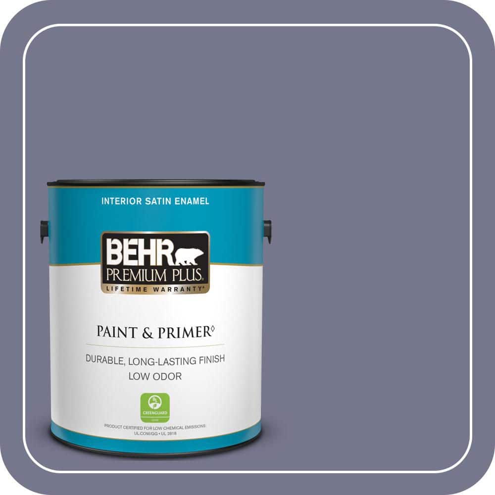 BEHR PREMIUM PLUS 1 gal. #630F-5 Vintage Satin Enamel Low Odor Interior Paint & Primer