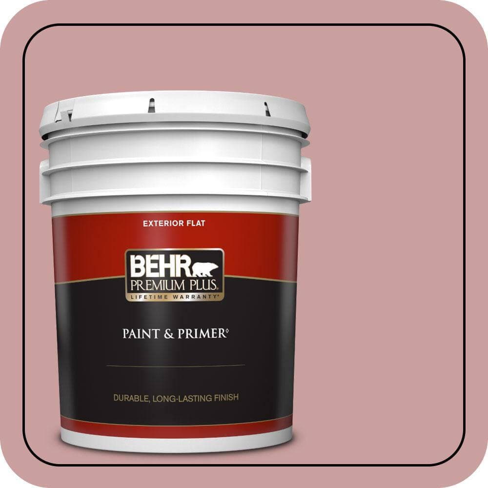 BEHR PREMIUM PLUS 5 gal. #MQ1-13 Lady Guinevere Flat Exterior Paint & Primer