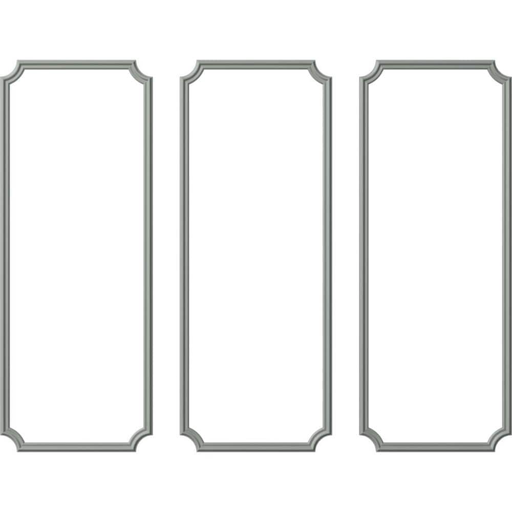 Ekena Millwork 14 Sq. Ft. Unfinished Polyurethane Seville Panel Moulding Kit (Triple Panel) (1)