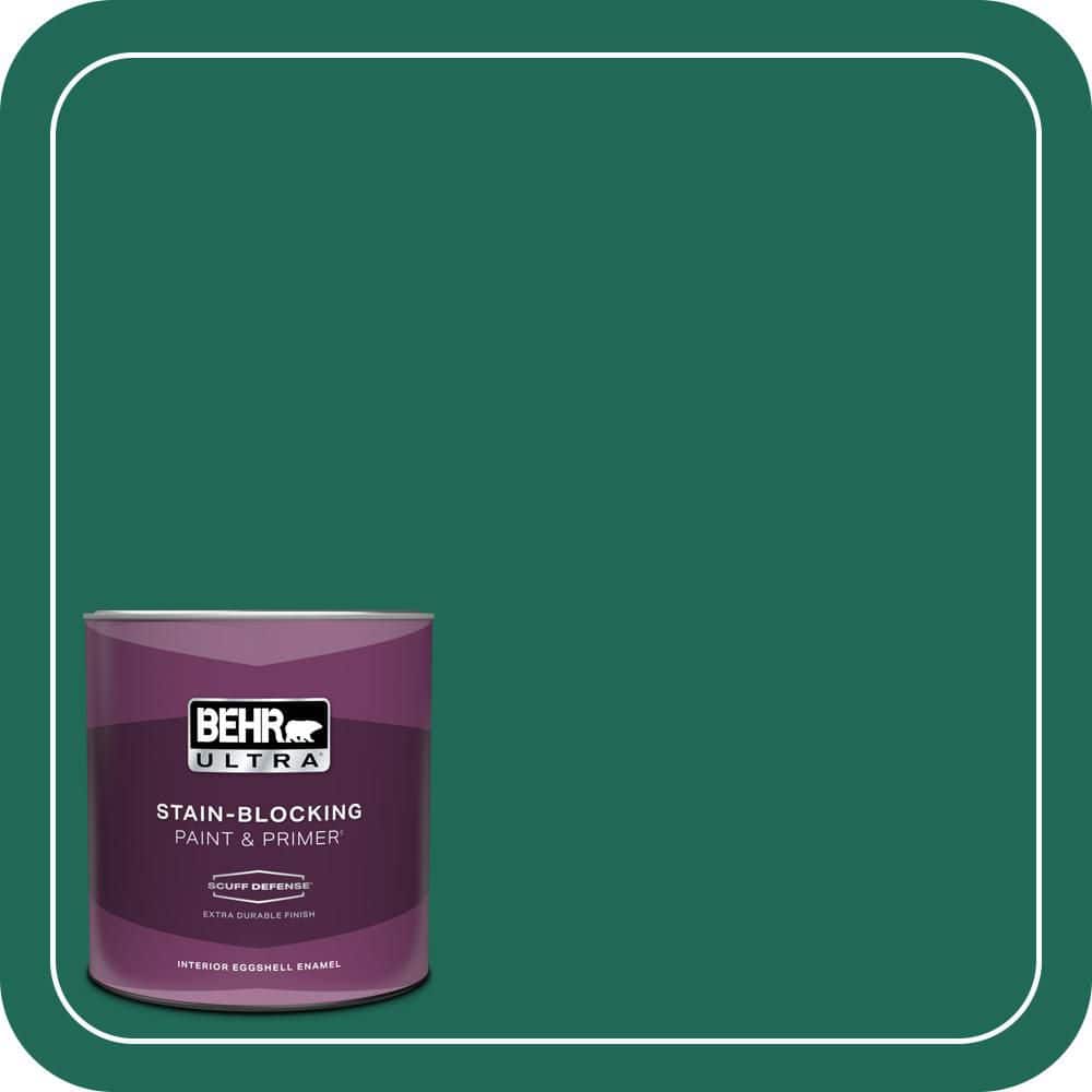BEHR ULTRA 1 qt. #S-H-480 Forest Rain Extra Durable Eggshell Enamel Interior Paint & Primer
