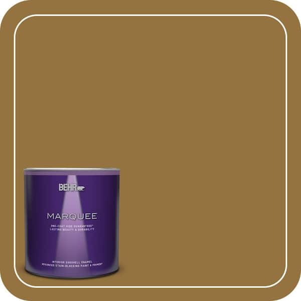 BEHR PREMIUM PLUS #330D-7 Sconce Gold Flat Low Odor & Primer (2)