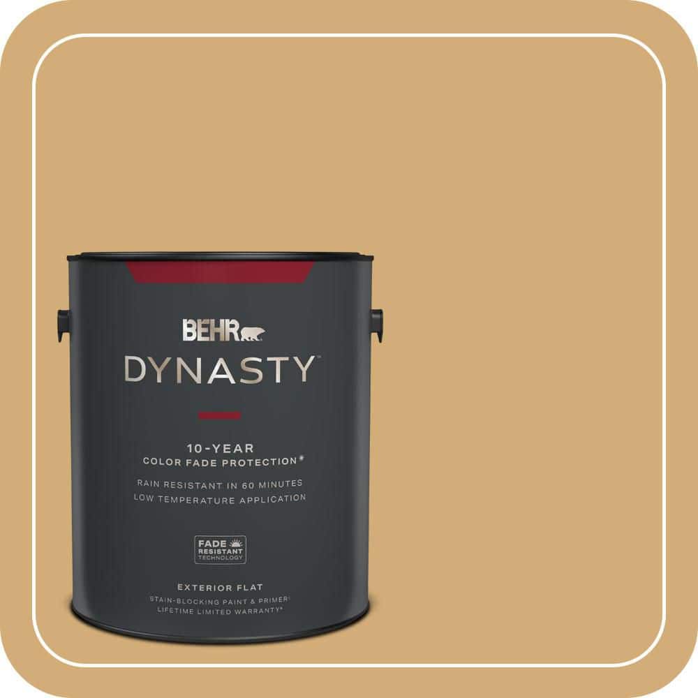 BEHR DYNASTY 1 gal. #MQ2-17 Glittering Sun Flat Exterior Stain-Blocking Paint & Primer