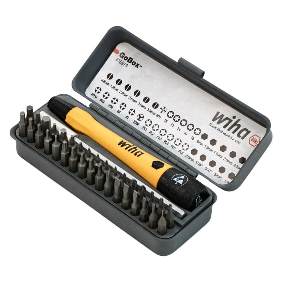 Wiha GoBox Electronics ESD Precision Micro Bit Set (36-Piece) (2)