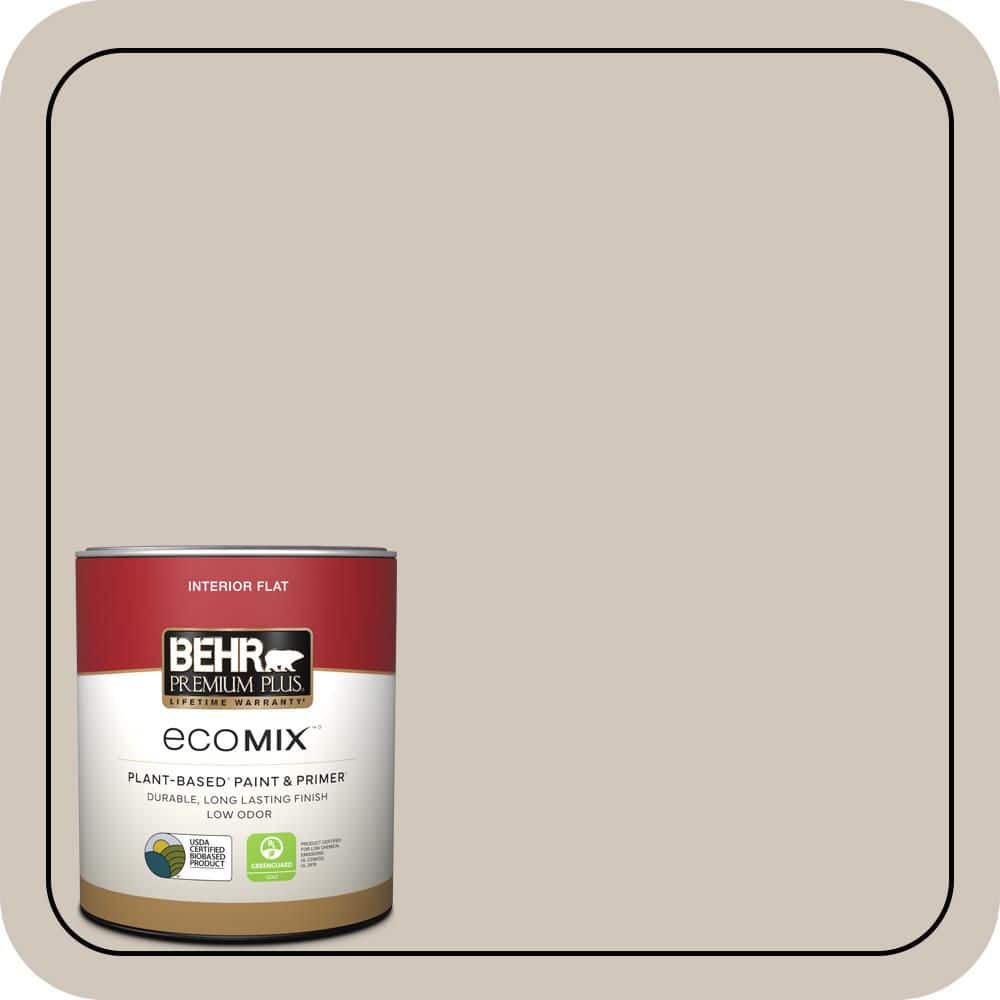 BEHR PREMIUM PLUS 1 qt. #N210-2 Cappuccino Froth Flat EcoMix Plant-Based Interior Paint & Primer (1)