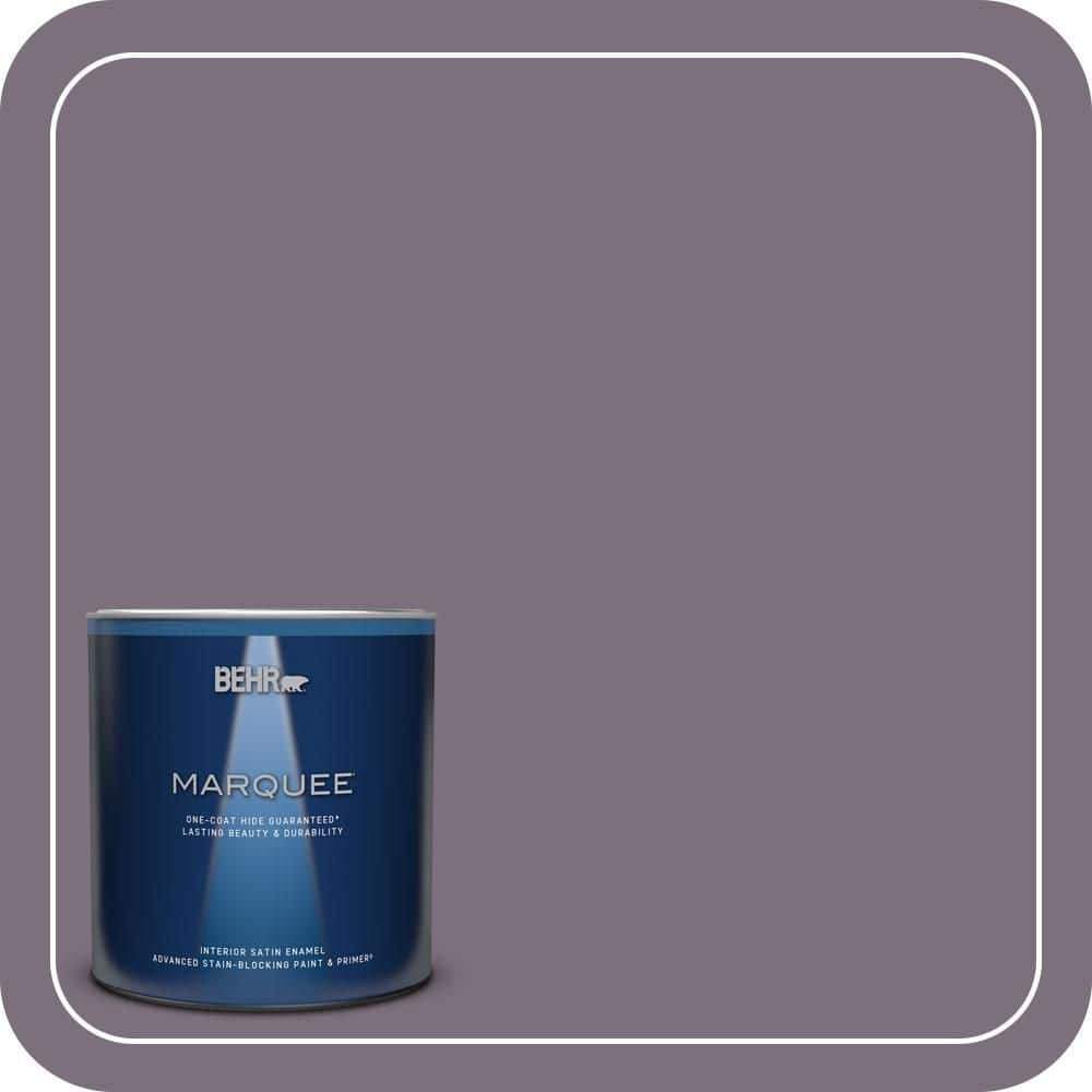 BEHR MARQUEE 1 qt. #PPU17-17 Plum Shadow Satin Enamel Interior Paint & Primer (1)