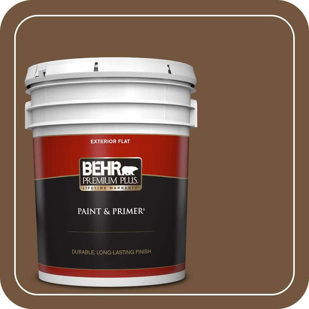 BEHR PREMIUM PLUS 5 gal. #MQ2-09 Clockworks Flat Exterior Paint & Primer