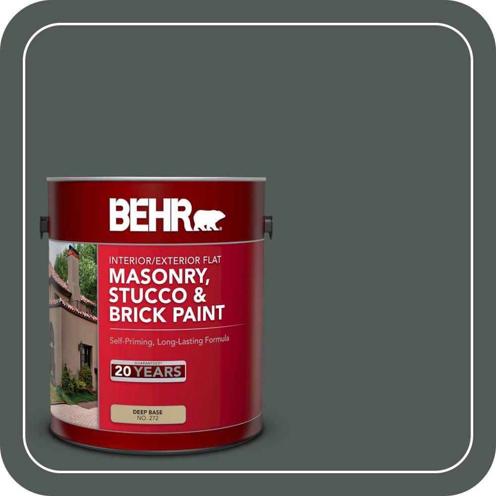 BEHR 1 gal. #N420-7 Alpine Trail Flat Interior/Exterior Masonry, Stucco and Brick Paint (1)
